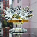 Crystal Glass Lotus Candle Holder for Home Wedding Decoration